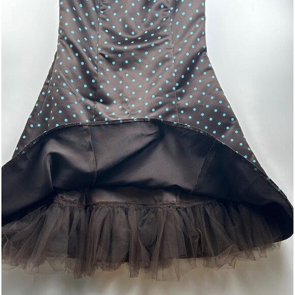 VINTAGE Y2K JESSICA MCCLINTOCK FOR GUNNE SAX POLKA DOT PARTY DRESS (Size 5/6) - Picture 6 of 10